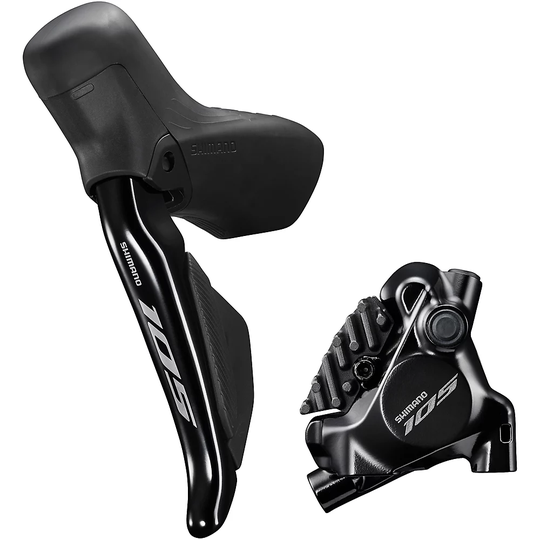 Shimano 105 R7170 Di2 Hydraulic Disc Brake - Black - Front Right}, Black