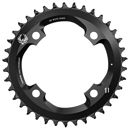 SRAM Eagle 1x12 Speed MTB Chain Ring - 4-Bolt - Black, Black