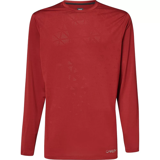 Oakley Reduct Berm LS MTB Jersey - S} - Iron Red, Iron Red