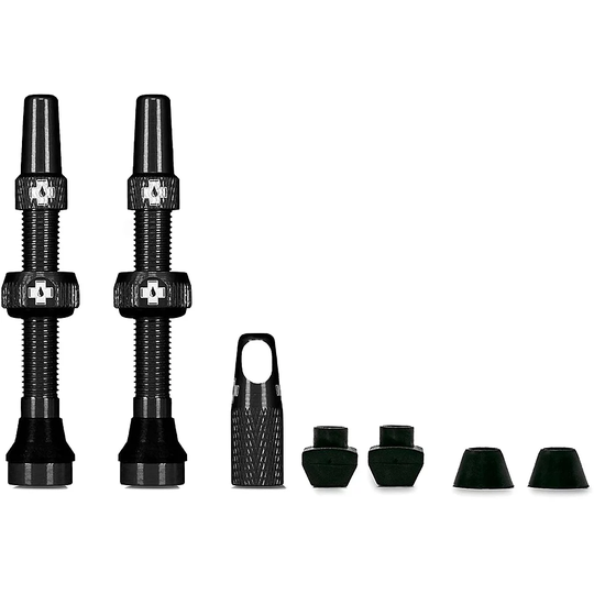 Muc-Off Tubeless Presta Valves (Pair) 2021 - Black - 44mm}, Black