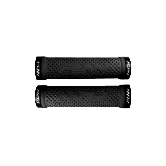 Funn Combat Waffle Lock On Flangeless Grips - 130mm} - Black, Black