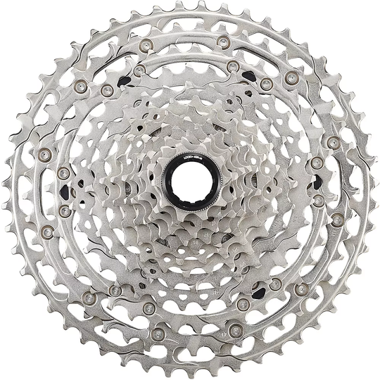 Shimano Deore M6100 12 Speed MTB Cassette - Silver - 10-51t}, Silver