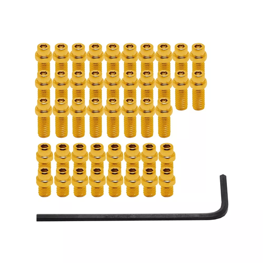 DMR Flip Pin Set for Vault Flat MTB Pedals - 44 Pack} - Gold, Gold