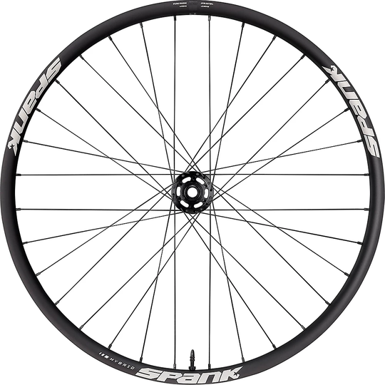 Spank OOZY 395+ Front Boost Hybrid MTB Wheel - 32H - Black, Black
