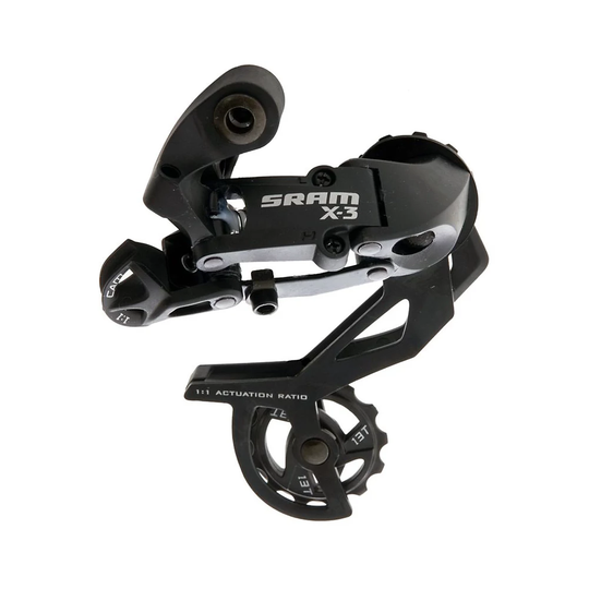 SRAM X3 7-8 Speed Rear Derailleur - Long Cage} - Black, Black