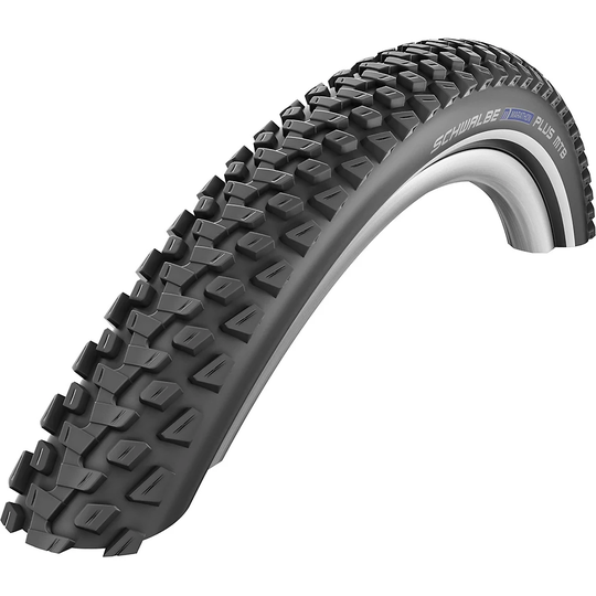 Schwalbe Marathon Plus Bike Tyre (SmartGuard) - Wire Bead - Black - Reflex, Black - Reflex