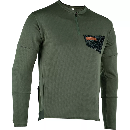Leatt MTB Trail 4.0 Jersey - S} - Pine, Pine