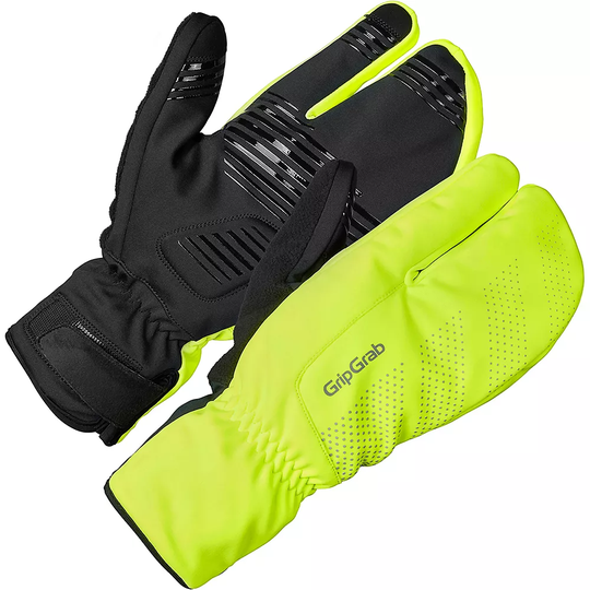 GripGrab Ride Hi-Vis WP Deep Winter Lobster Glove AW22 - XS} - Yellow Hi-Vis, Yellow Hi-Vis