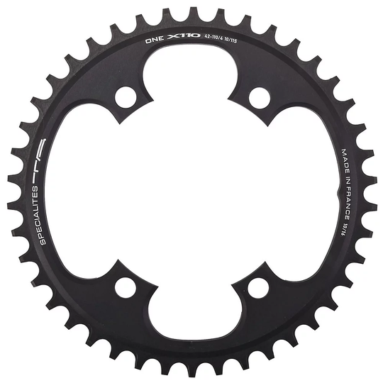 TA One X110 4-Arm 10-12 Speed Chain Ring - 4-Bolt - Black, Black