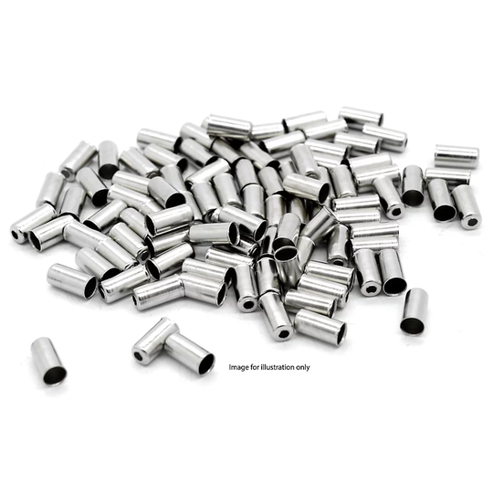 Transfil Outer Brake Cable Ferrules 5mm (10 Pack) - Silver, Silver