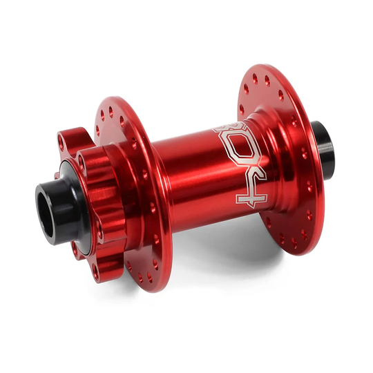 Hope Pro 4 Mountain Bike Front Hub - 28h - 15mm x 110mm Axle} - Red, Red