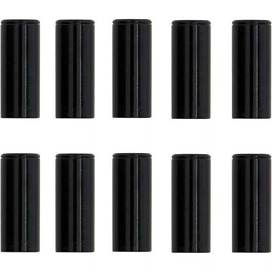 LifeLine CNC Brake Cable Housing Caps (10 Pack) - 5mm} - Black, Black