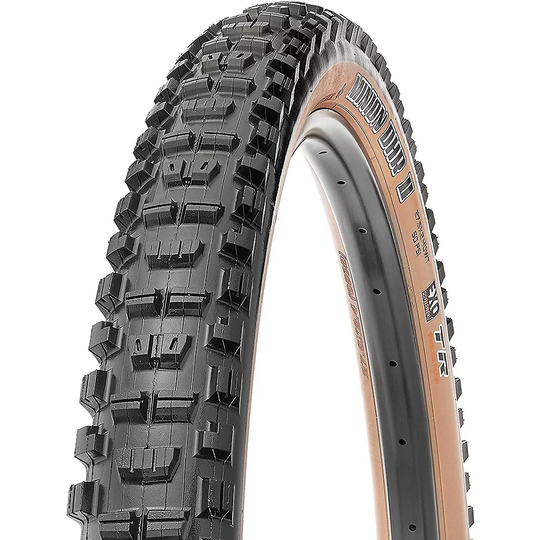 Maxxis Minion DHR II MTB Tyre - EXO - TR - WT - Folding Bead - Skinwall, Skinwall