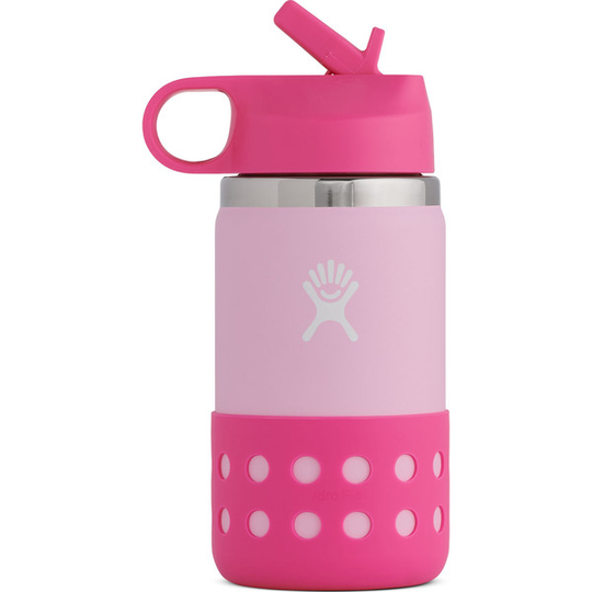 Hydro Flask Kids Wide Mouth Straw Lid 355ml & Boot - Plumeria - OneSize