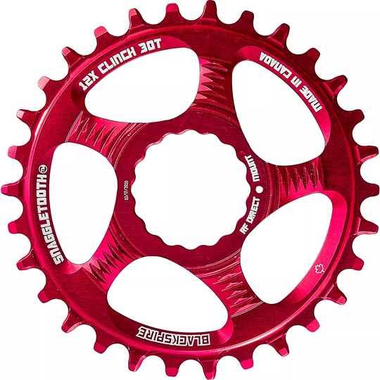 Blackspire Snaggletooth Cinch Shimano Chain Ring - Direct Mount - Red, Red
