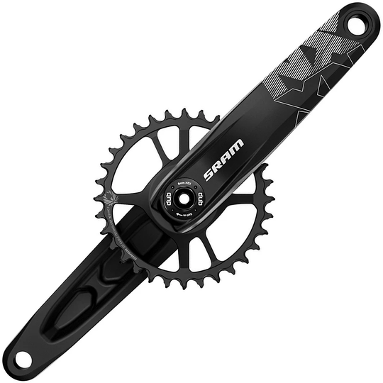 SRAM NX Eagle Boost 12 Speed MTB Chainset - Black - DUB}, Black