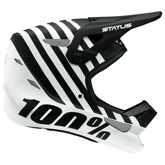 100% Status Youth Helmet 2021 - S} - White-Black, White-Black
