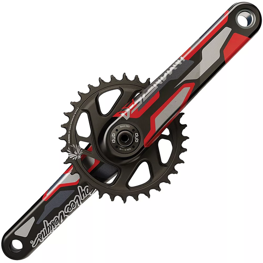 Truvativ Descendant CoLab TLD Eagle DH Crankset - Red - Direct Mount, Red