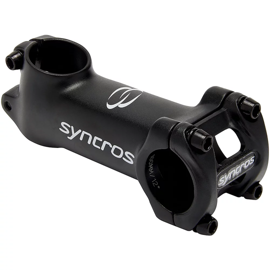 Syncros Anodized Hollow Alloy Stem - Black-White - 1.1/8"}, Black-White