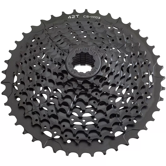microSHIFT XLE H103 10 Speed Cassette - Black - 11-42t}, Black