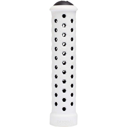 Fabric Slim Lock On MTB Handlebar Grips - 135mm} - White Black, White Black