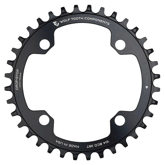 Wolf Tooth Shimano 12 Speed MTB Chain Ring 104 BCD - Black - 104mm, Black