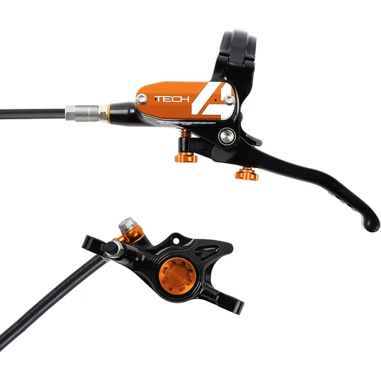 Hope Tech 4 X2 Brake - No Rotor - 1700mm - Orange, Orange