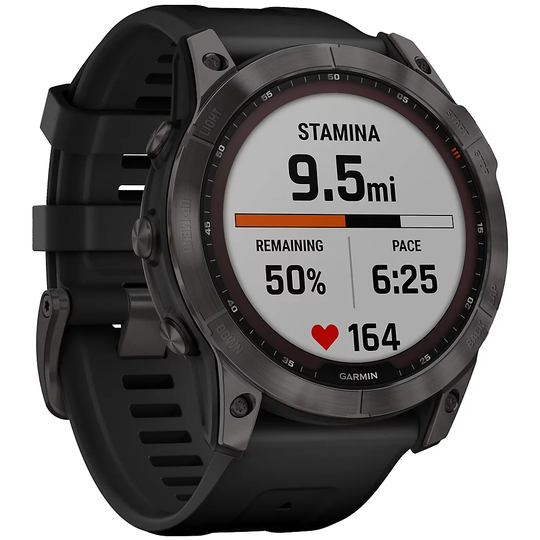 Garmin fenix 7X Sapphire Solar GPS Watch - AU AW22 - Carbon Grey - Black, Carbon Grey - Black