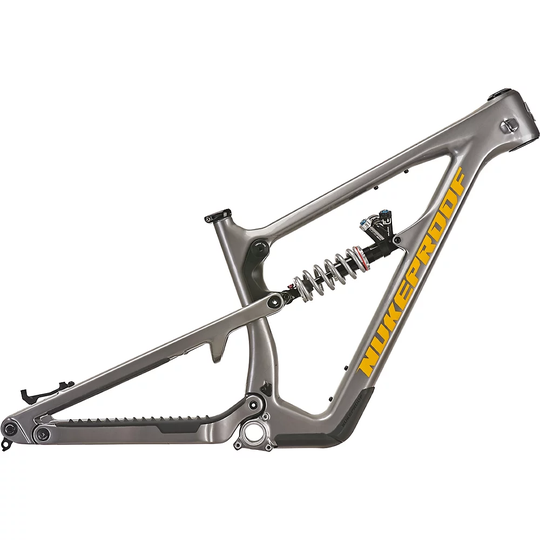 Nukeproof Mega 297 Carbon MTB Frame (Push Shock) - Silver - S}, Silver