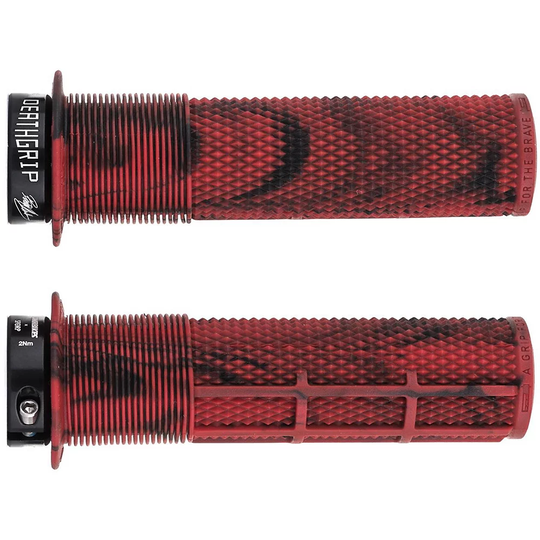 DMR Brendog Death Grip MTB Grips - 135mm - Marble Red, Marble Red